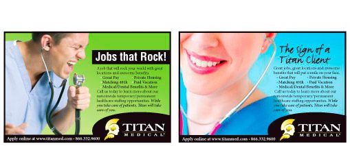 Titan Medical Group, Professional Staffing Firm Magazine Ads