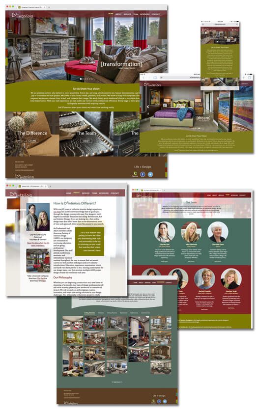 D3interiors, Interior Design Firm website 