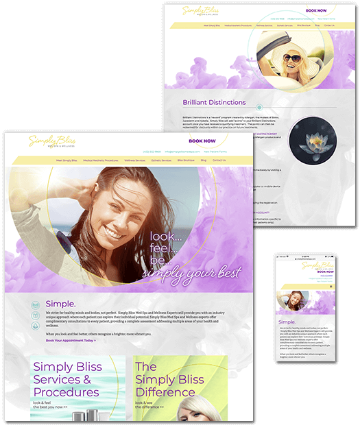 Simply Bliss Med Spa website