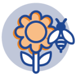 Wild Honey Box Honey Pollinator (flower and bee) Icon